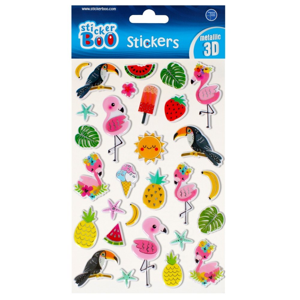 NAKLEJKI 14X21 CM 3D TROPIC STICKER BOO 493711